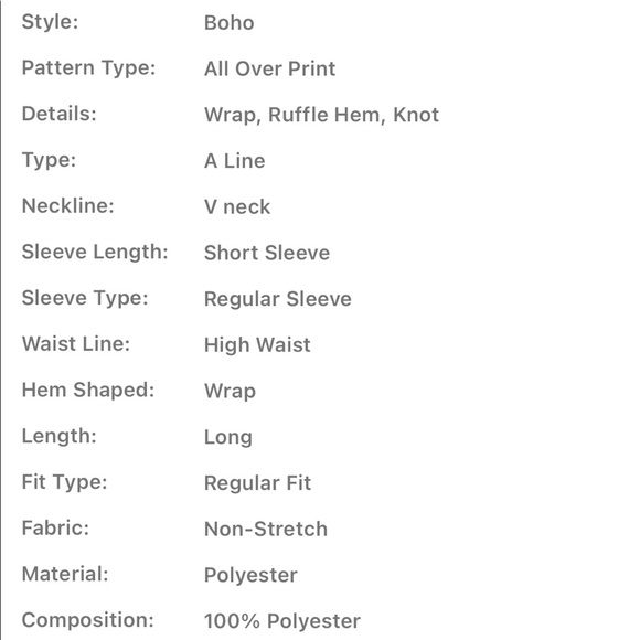 Boho Bohemian Gypsy Floral Print Puff Sleeve Surplice Neck Dress - Picture 7 of 7